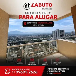 Apartamento com 3 Quartos para alugar, 86m² no da Luz, Nova Iguaçu