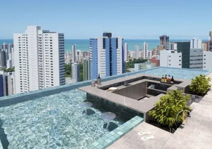 Flat com 1 Quarto à venda, 43m² no Miramar, João Pessoa