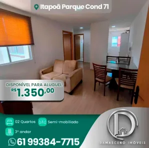 Apartamento com 2 Quartos para alugar, 62m² no Itapoã Parque, Brasília