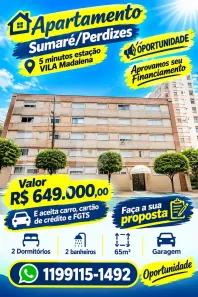 Apartamento com 2 Quartos à venda, 65m² no Sumarezinho, São Paulo