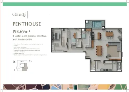 Apartamento com 3 Quartos à venda, 198m² no Setor Bueno, Goiânia