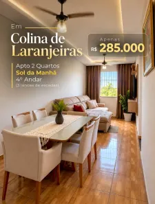 Apartamento com 2 Quartos à venda, 45m² no Colina de Laranjeiras, Serra