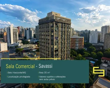 Sala Comercial para alugar, 30m² no Savassi, Belo Horizonte