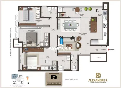 Apartamento com 3 Quartos à venda, 108m² no Pedra Branca, Palhoça