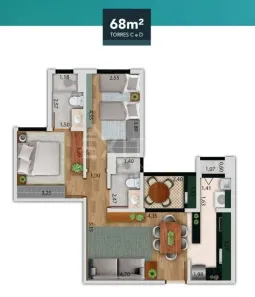 Apartamento com 2 Quartos à venda, 68m² no Engordadouro, Jundiaí