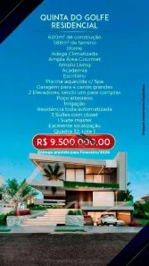 Casa de Condomínio com 4 Quartos à venda, 588m² no Residencial Quinta do Golfe, São José do Rio Preto