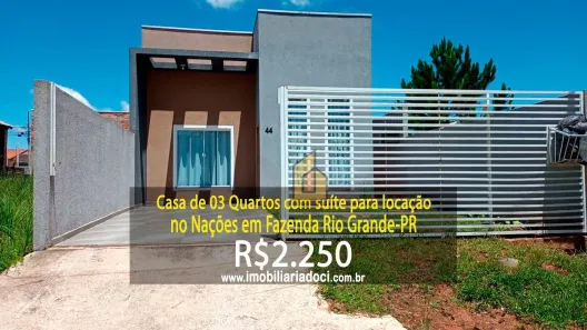 Casa com 3 Quartos para alugar, 64m² no Nações, Fazenda Rio Grande