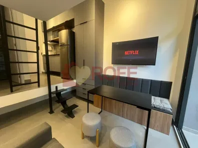Apartamento com 1 Quarto para alugar, 24m² no Santo Amaro, São Paulo