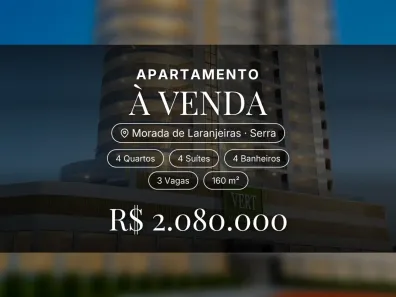 Apartamento com 4 Quartos à venda, 160m² no Morada de Laranjeiras, Serra