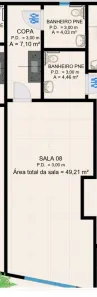 Sala Comercial para alugar, 50m² no City Ribeirão, Ribeirão Preto