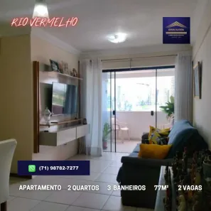 Apartamento com 2 Quartos à venda, 77m² no Rio Vermelho, Salvador