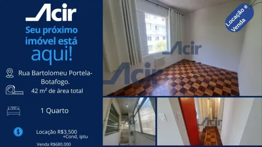 Apartamento com 1 Quarto para alugar, 42m² no Botafogo, Rio de Janeiro