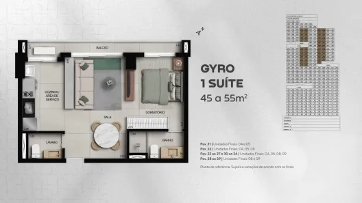 Apartamento com 1 Quarto à venda, 45m² no Setor Oeste, Goiânia