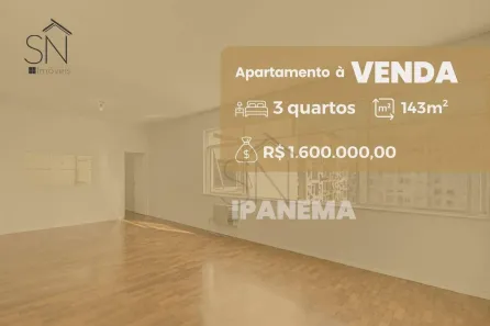 Apartamento com 3 Quartos à venda, 143m² no Ipanema, Rio de Janeiro