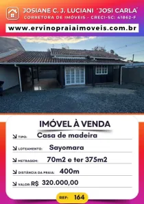 Casa com 2 Quartos à venda, 70m² no Praia do Ervino, São Francisco do Sul