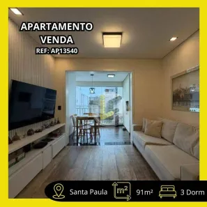 Apartamento com 3 Quartos à venda, 91m² no Santa Paula, São Caetano do Sul