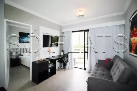 Flat com 1 Quarto para alugar, 36m² no Indianópolis, São Paulo