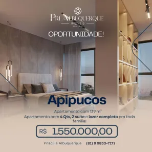 Apartamento com 4 Quartos à venda, 139m² no Parnamirim, Recife