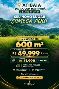 Lote/Terreno à venda, 600m² no Jardim Brasil, Atibaia