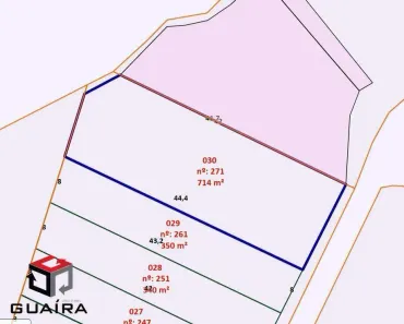 Lote/Terreno à venda, 714m² no Vila Lucinda, Santo André