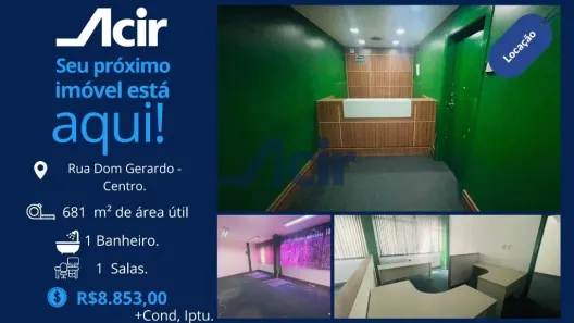 Sala Comercial para alugar, 680m² no Centro, Rio de Janeiro