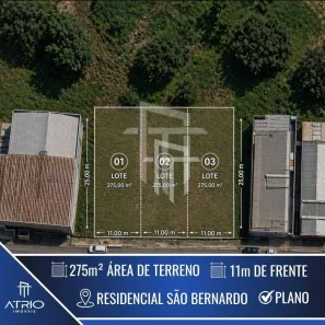 Lote/Terreno à venda, 275m² no Residencial São Bernardo, Poços de Caldas