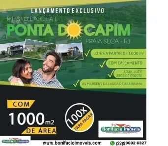 Lote/Terreno à venda, 1000m² no Balneário (Praia Seca), Araruama
