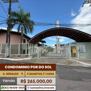 Casa de Condomínio com 2 Quartos à venda, 55m² no São Geraldo, Manaus