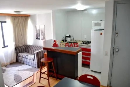 Flat com 1 Quarto para alugar, 48m² no Cidade Monções, São Paulo