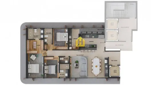 Apartamento com 3 Quartos à venda, 134m² no Tirol, Natal
