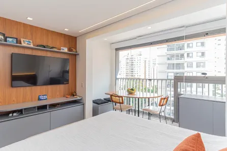 Apartamento com 1 Quarto para alugar, 27m² no Brooklin Paulista, São Paulo