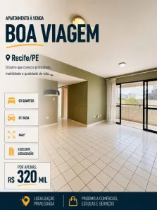 Apartamento com 3 Quartos à venda, 64m² no Boa Viagem, Recife