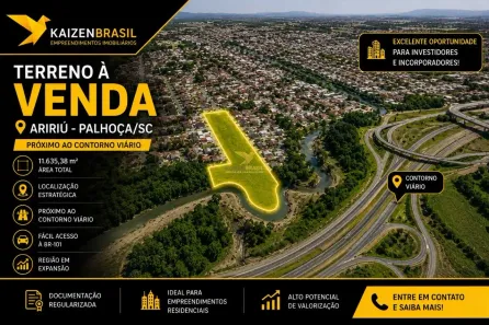 Lote/Terreno à venda, 11635m² no Aririú, Palhoça