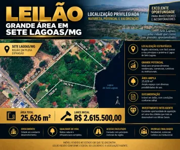 Lote/Terreno à venda, 25626m² no Indústrias, Sete Lagoas