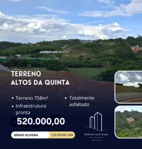 Lote/Terreno à venda, 758m² no Torrão de Ouro II, São José dos Campos