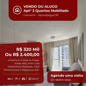Apartamento com 2 Quartos para venda ou aluguel, 50m² no Jacarepaguá, Rio de Janeiro