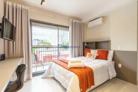 Apartamento com 1 Quarto para alugar, 31m² no Santo Amaro, São Paulo