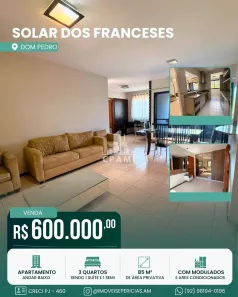 Apartamento com 3 Quartos à venda, 92m² no Dom Pedro I, Manaus