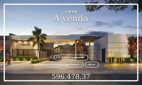 Casa com 3 Quartos à venda, 85m² no Cidade Continental, Serra