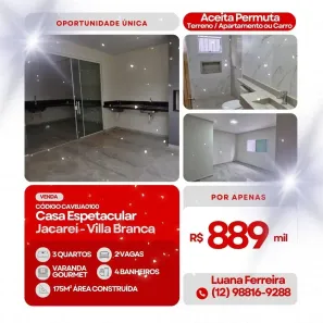 Casa com 3 Quartos à venda, 172m² no Loteamento Villa Branca, Jacareí