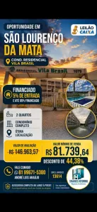 Apartamento com 2 Quartos à venda, 46m² no Muribara, São Lourenço da Mata