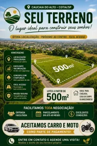 Lote/Terreno à venda, 500m² no Centro (Caucaia do Alto), Cotia