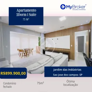 Apartamento com 2 Quartos à venda, 75m² no Jardim das Indústrias, São José dos Campos