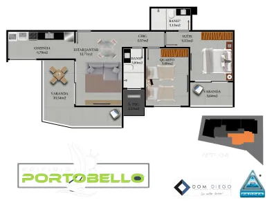 Apartamento com 2 Quartos à venda, 71m² no Centro, Guarapari