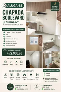 Apartamento com 2 Quartos para alugar, 40m² no Terceiro, Cuiabá