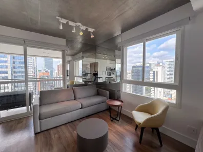 Apartamento com 1 Quarto para alugar, 61m² no Cidade Monções, São Paulo