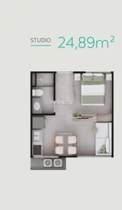 Flat com 1 Quarto à venda, 24m² no , Tamandaré
