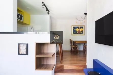 Flat com 1 Quarto para alugar, 48m² no Cidade Monções, São Paulo