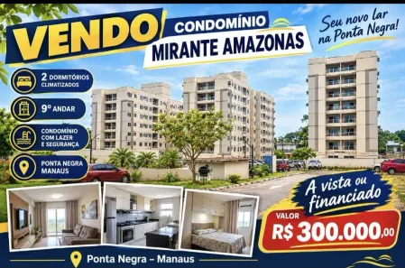 Apartamento com 2 Quartos à venda, 50m² no Ponta Negra, Manaus