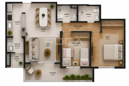 Apartamento com 3 Quartos à venda, 114m² no Vila Ana Maria, Ribeirão Preto